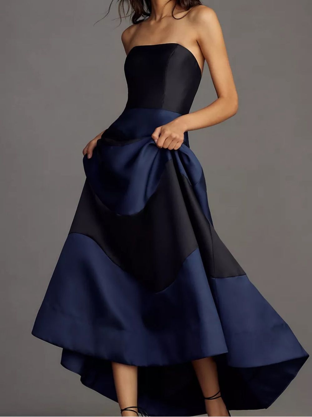 Hutch Rena Strapless Colorblock Maxi Dress 2 Nwt